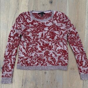 Women's Red Patterned Sweater